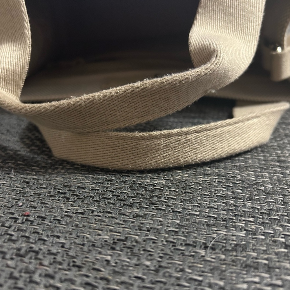 Lululemon Cream Beige Two Tone Mini Canvas Tote Bag 4.5L - Picture 7 of 8